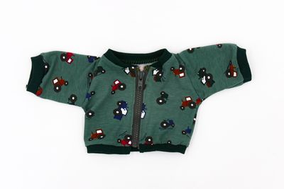 Puppen Jacke || grüne Traktoren || Jacke für Puppen zwischen 45 und 50 cm Puppen Jacke || grüne Traktoren || Jacke für Puppen zwischen 45 und 50 cm