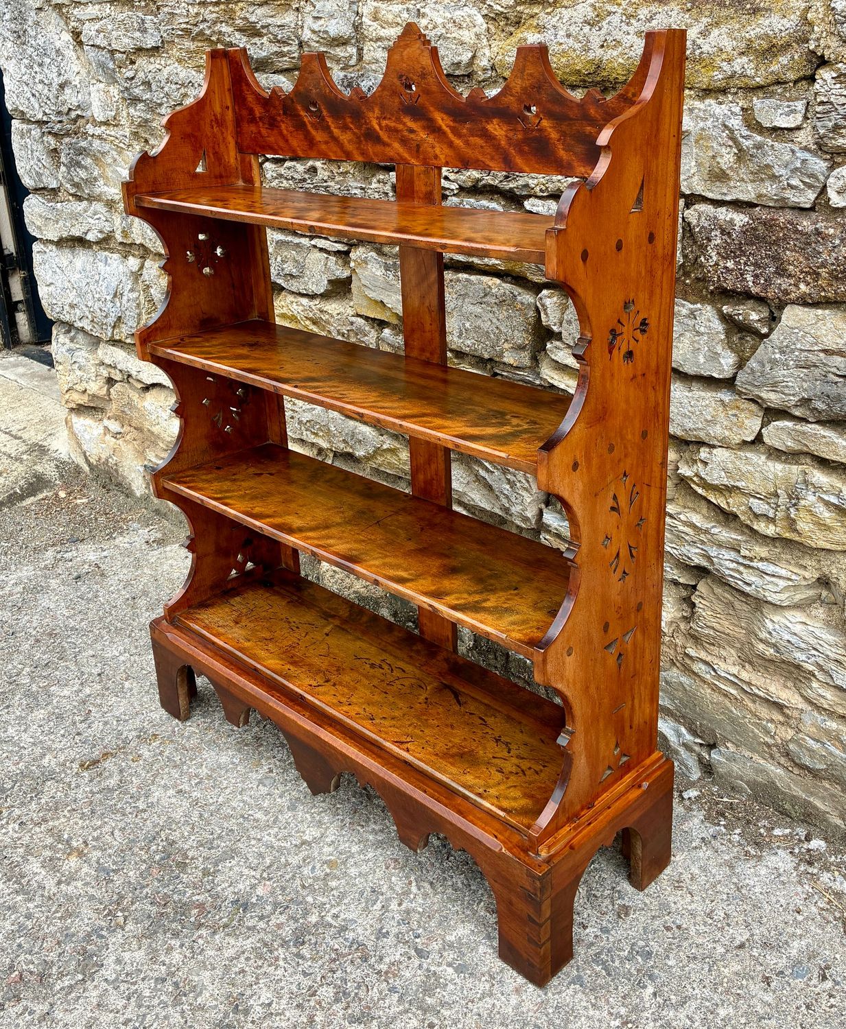 ​Arts and Crafts Satinwood Open Bookcase