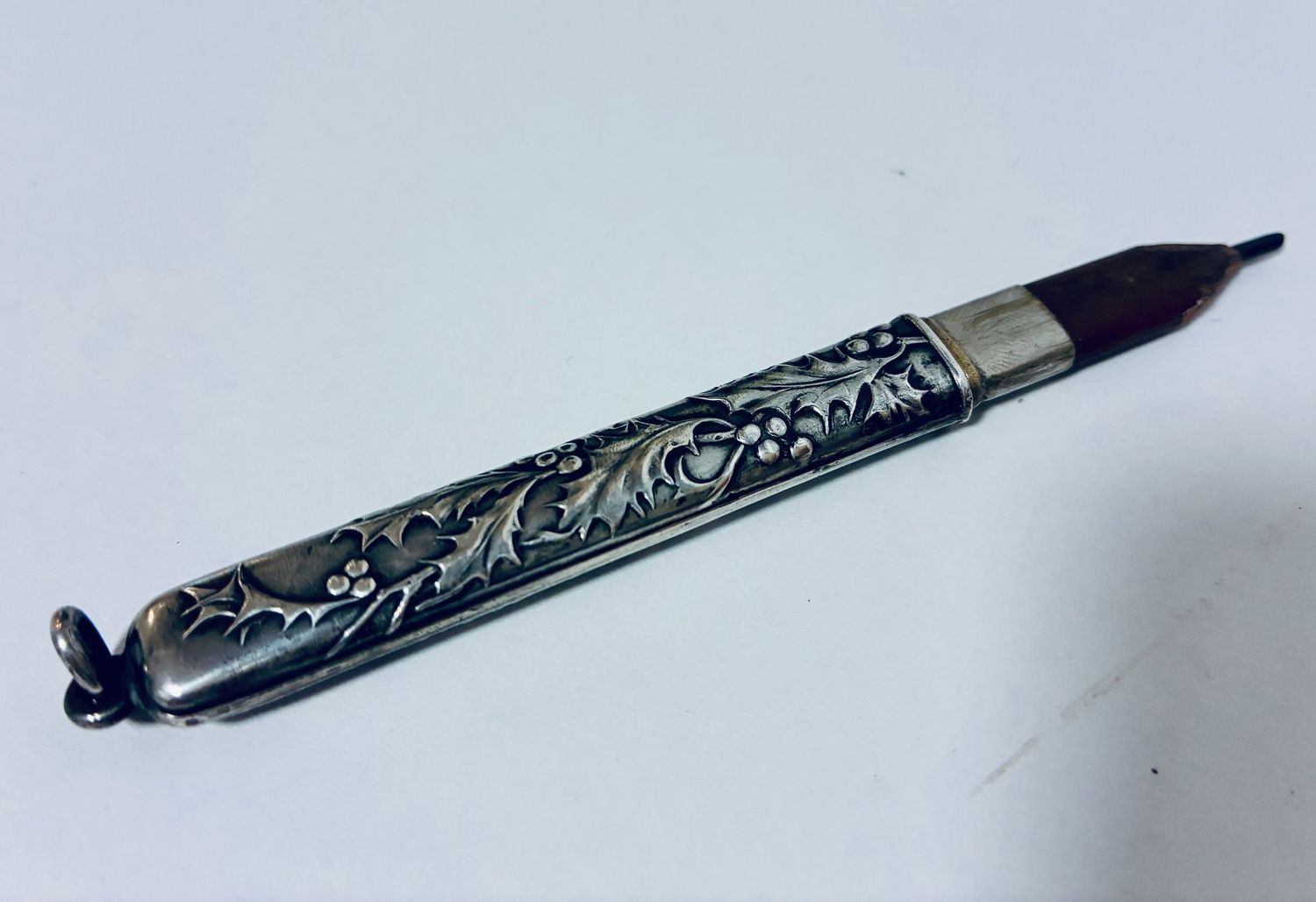 Antique Russian Silver Pencil Holder