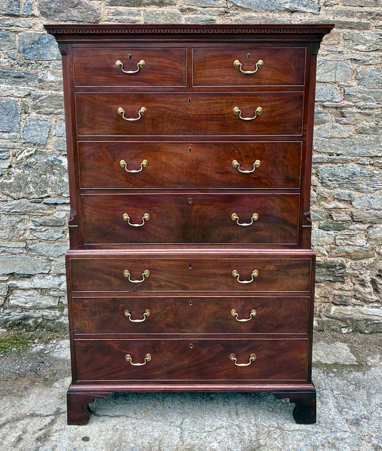 Georgian Mahogany Chest on Chest