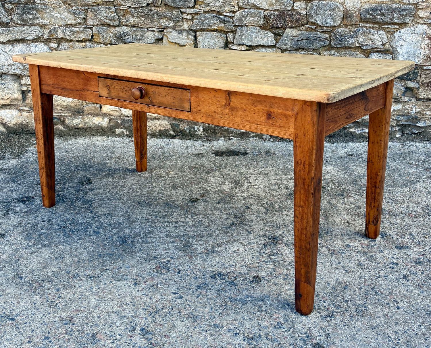 Antique Pine Farmhouse Table
