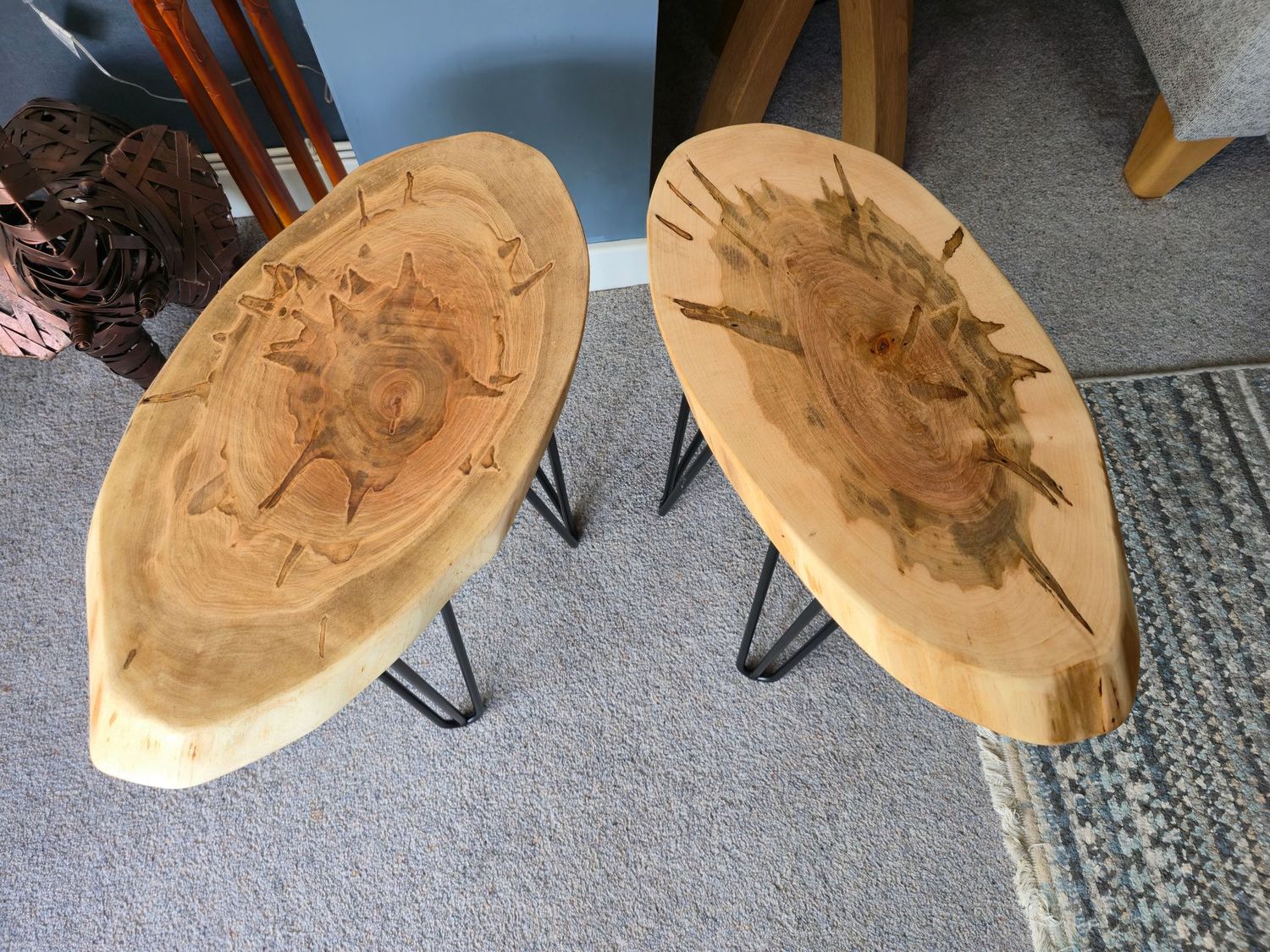 Ambrosia Maple Live Edge Side Table – One of a Kind