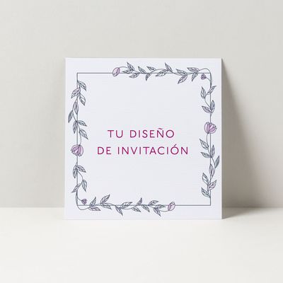 Invitación Cuadrada con Sobre Invitación Cuadrada con Sobre