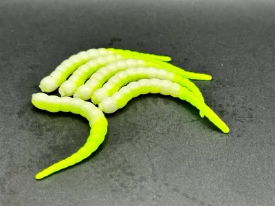 Forellen-Spezis | Racker Wit/Chartreuse 6.5 cm 8 stuks