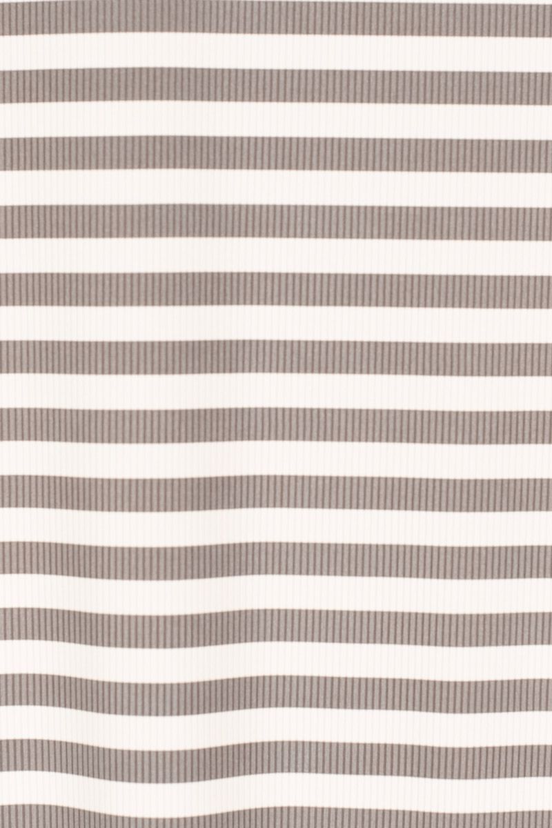 Rib Knit - Grey &amp; White Stripe