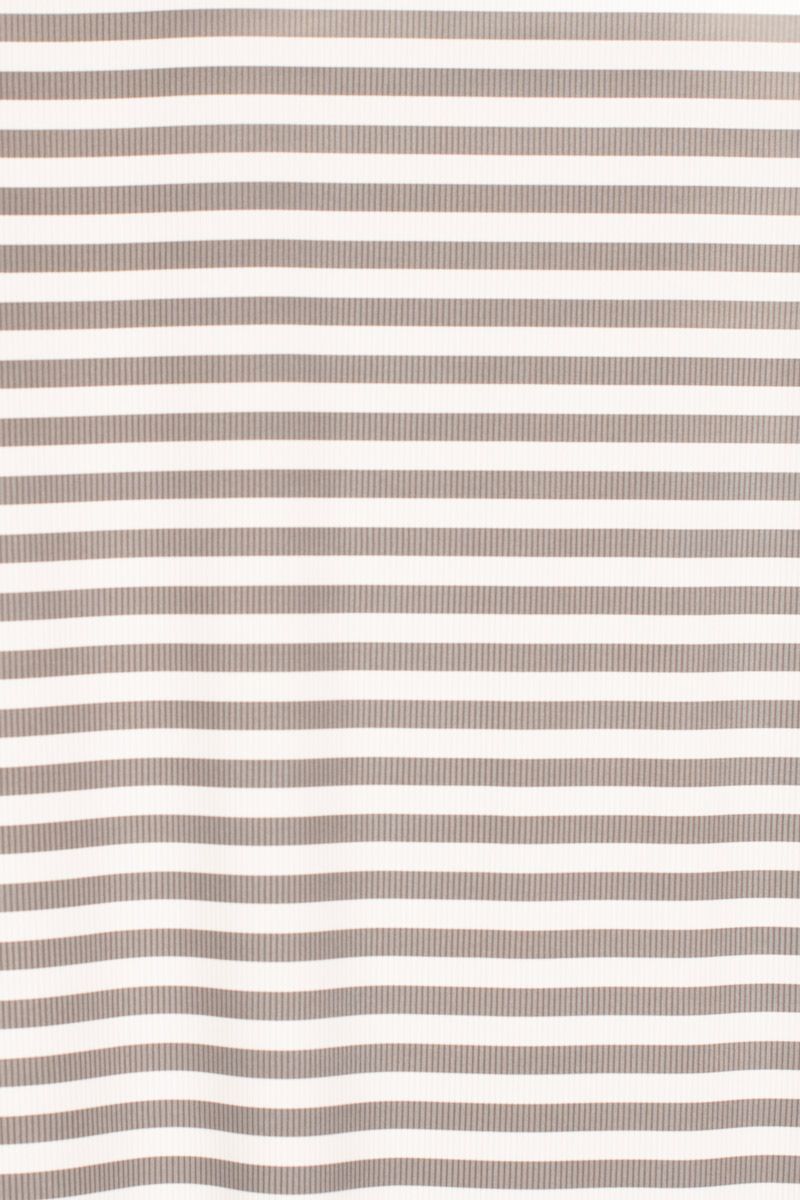 Rib Knit - Grey &amp; White Stripe