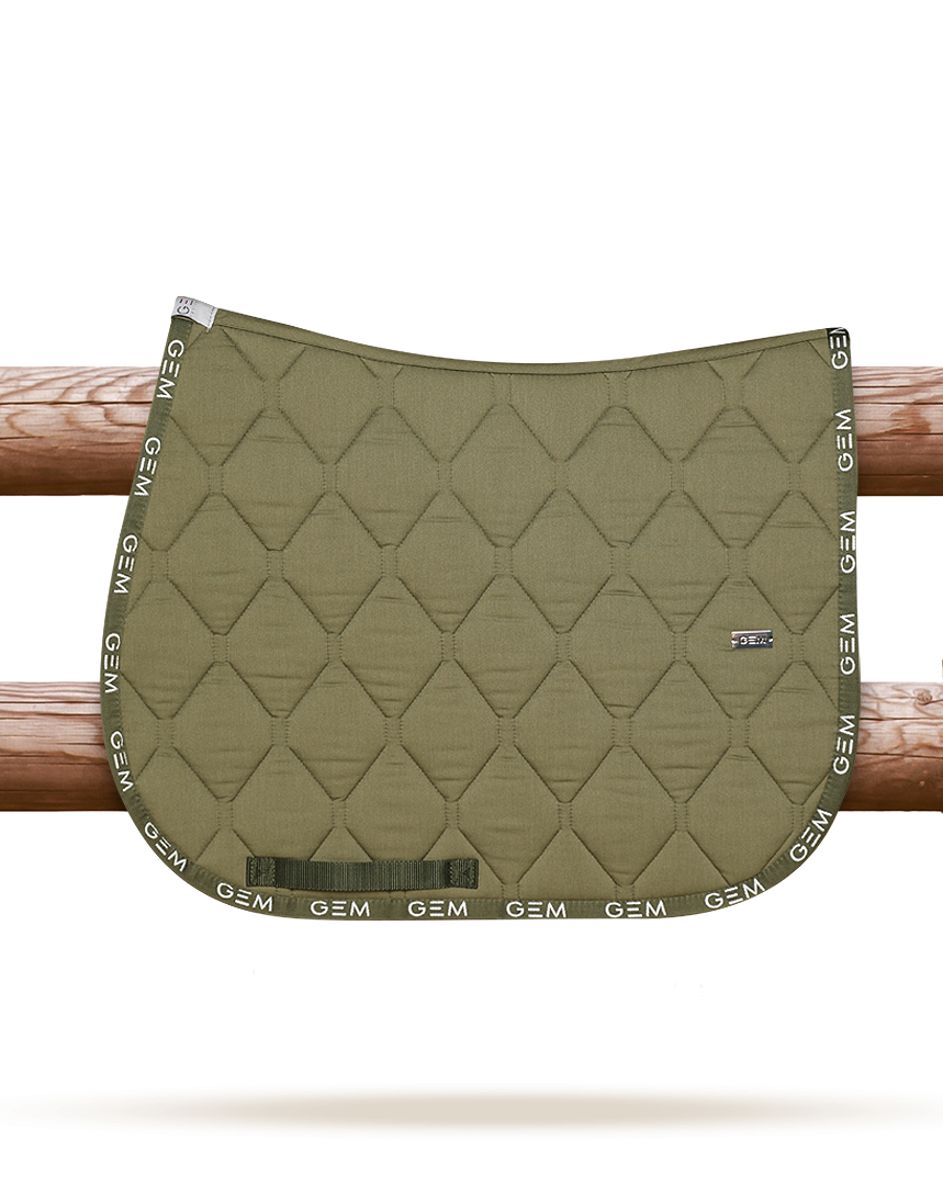 GEM - Tapis Love bleu kaki / liseré logos blancs