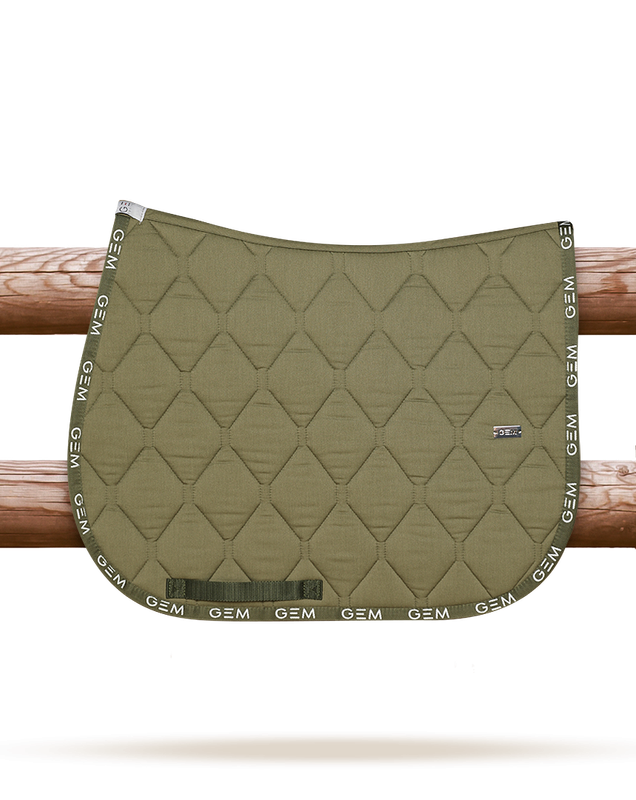 GEM - Tapis Love bleu kaki / liseré logos blancs