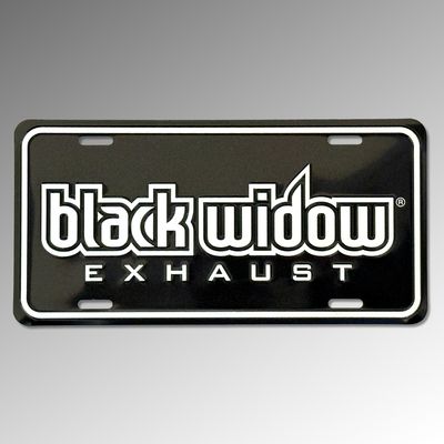 Black Widow Exhaust - Aluminum License Plate