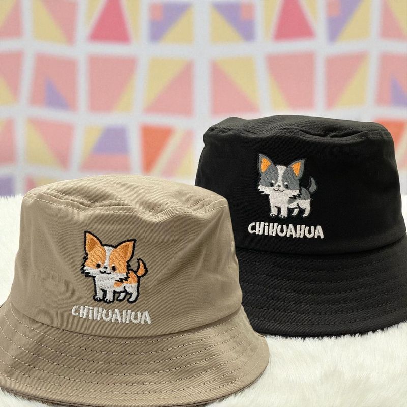 Chihuahua Embroidery Bucket Hat