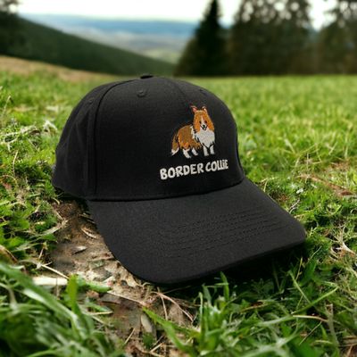 Border Collie Embroidery Baseball Cap