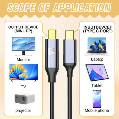 Câble USB-C vers Mini DisplayPort 4K 60Hz - 1.50m