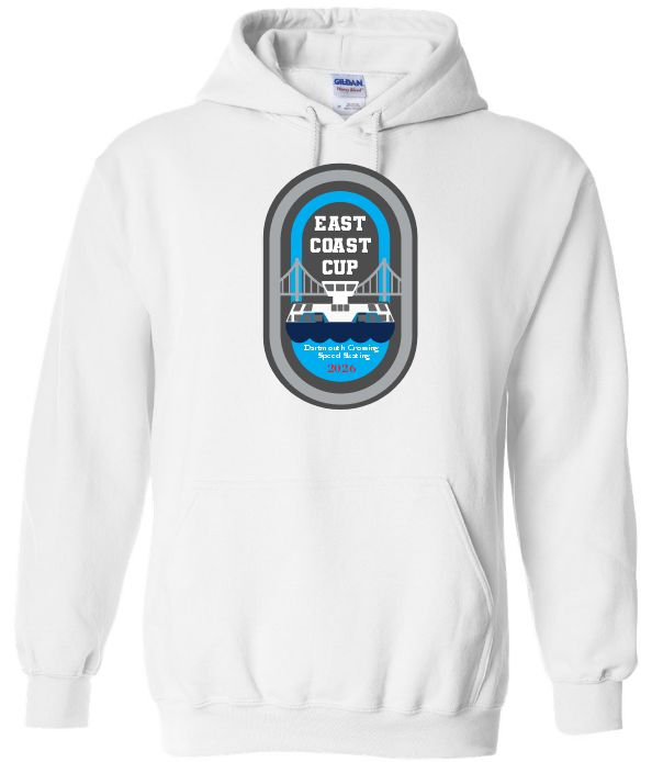 East Coast Cup Speed Skating - White Hoodie (Full Chest)