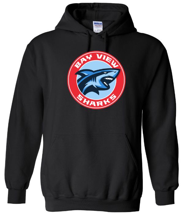 Bay View High - Black Bay View Sharks Hoodie (Full Chest)