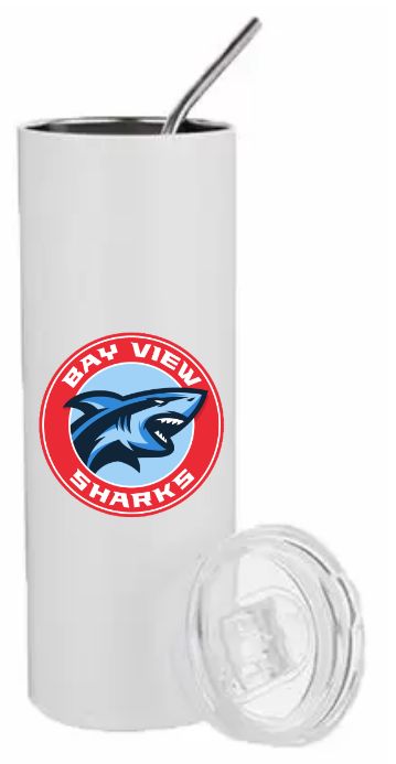 Bay View High - White Bay View Sharks Tumbler