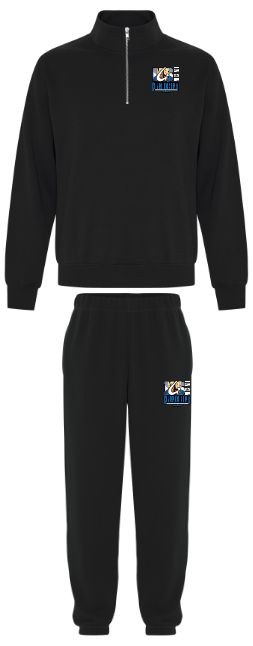 NS Gymnastics and Trampoline Provincial Championships 2026 -  Premium Suit (Black 1/4 Zip Sweater &amp; Black Sweatpants)
