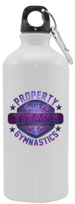 Titans Gymnastics &amp; Trampoline - Property of Titans Purple Ombre Aluminum Water Bottle