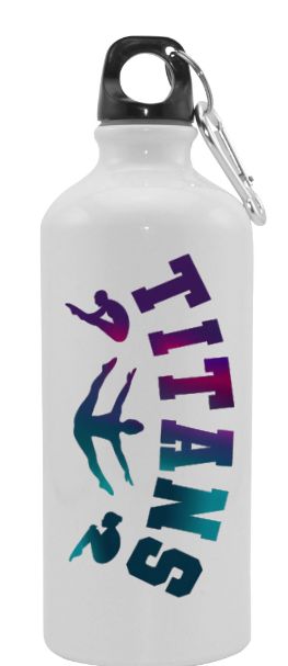 Titans Gymnastics &amp; Trampoline - Titans Arch Aluminum Water Bottle (Large Logo)