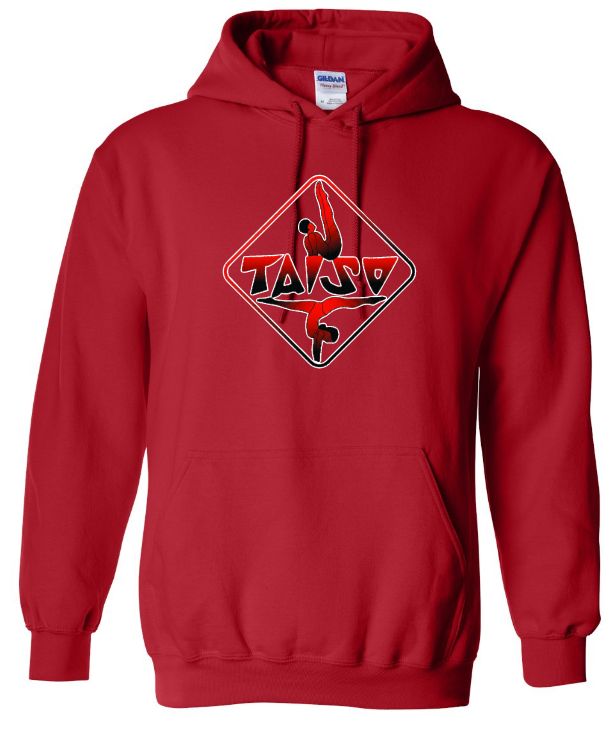 Taiso Gymnastics - Red Taiso Logo Hoodie (Red/Black Ombre)