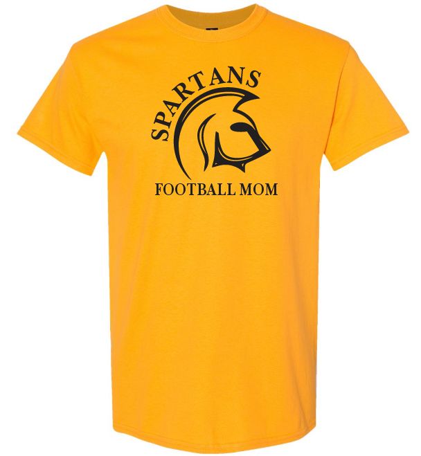 DHS - Sport Gold Spartans Football Mom T-Shirt (Full Chest)