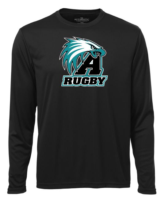 Auburn Drive - Black Auburn Rugby Long Sleeve Moist Wick Shirt