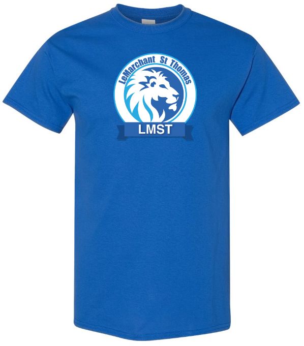 LeMarchant - St. Thomas Elementary - Royal Blue LMST T-Shirt (Full Chest Logo)