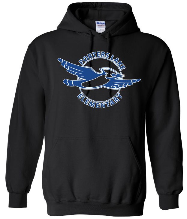 Porters Lake Elementary School - Black Hoodie (Full Chest)