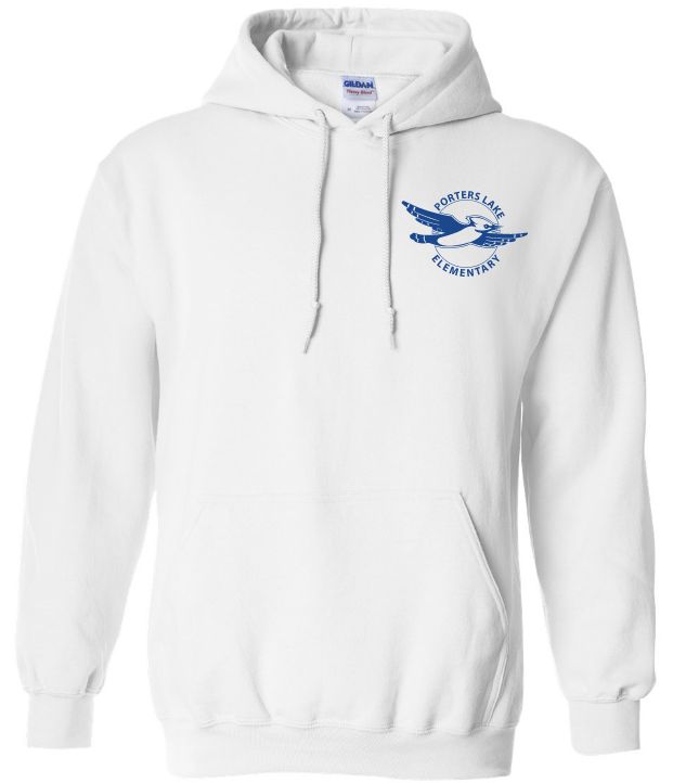 Porters Lake Elementary School - White Hoodie (Left Chest)