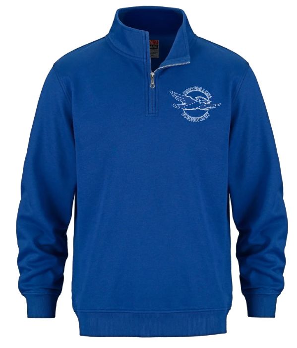 Porters Lake Elementary School - Royal Blue CSW 1/4 Zip Sweater (Left Chest)