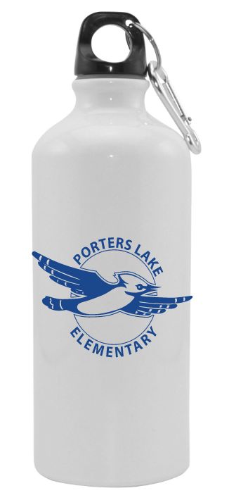 Porters Lake Elementary School - White Aluminum Water Bottle