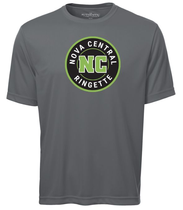 Nova Central Ringette- Coal Grey Nova Central Ringette Moist Wick T-Shirt (Full Chest)