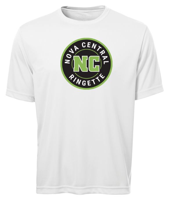 Nova Central Ringette - White Nova Central Ringette Moist Wick T-Shirt (Full Chest)
