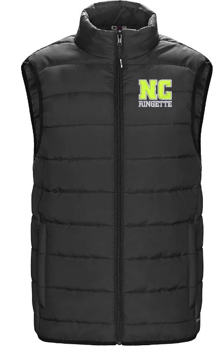 Nova Central Ringette - Black NC Ringette Puffer Vest (Embroidered)