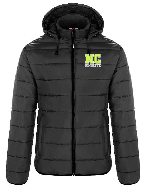 Nova Central Ringette - Black NC Ringette Glacial Puffer Jacket (Embroidered)