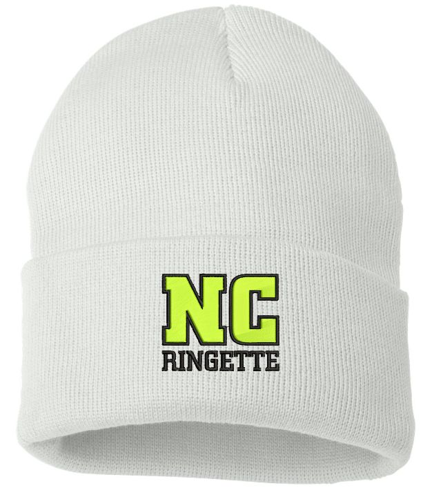 Nova Central Ringette - White NC Ringette Cuffed Beanie