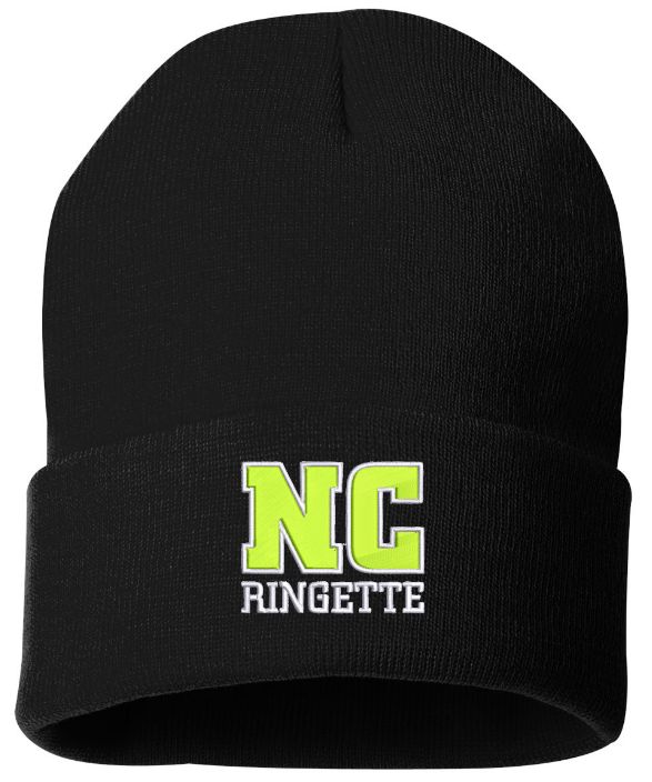 Nova Central Ringette - Black NC Ringette Cuffed Beanie