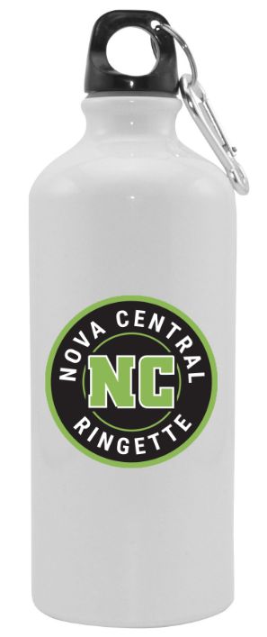 Nova Central Ringette - White Nova Central Ringette Aluminum Water Bottle