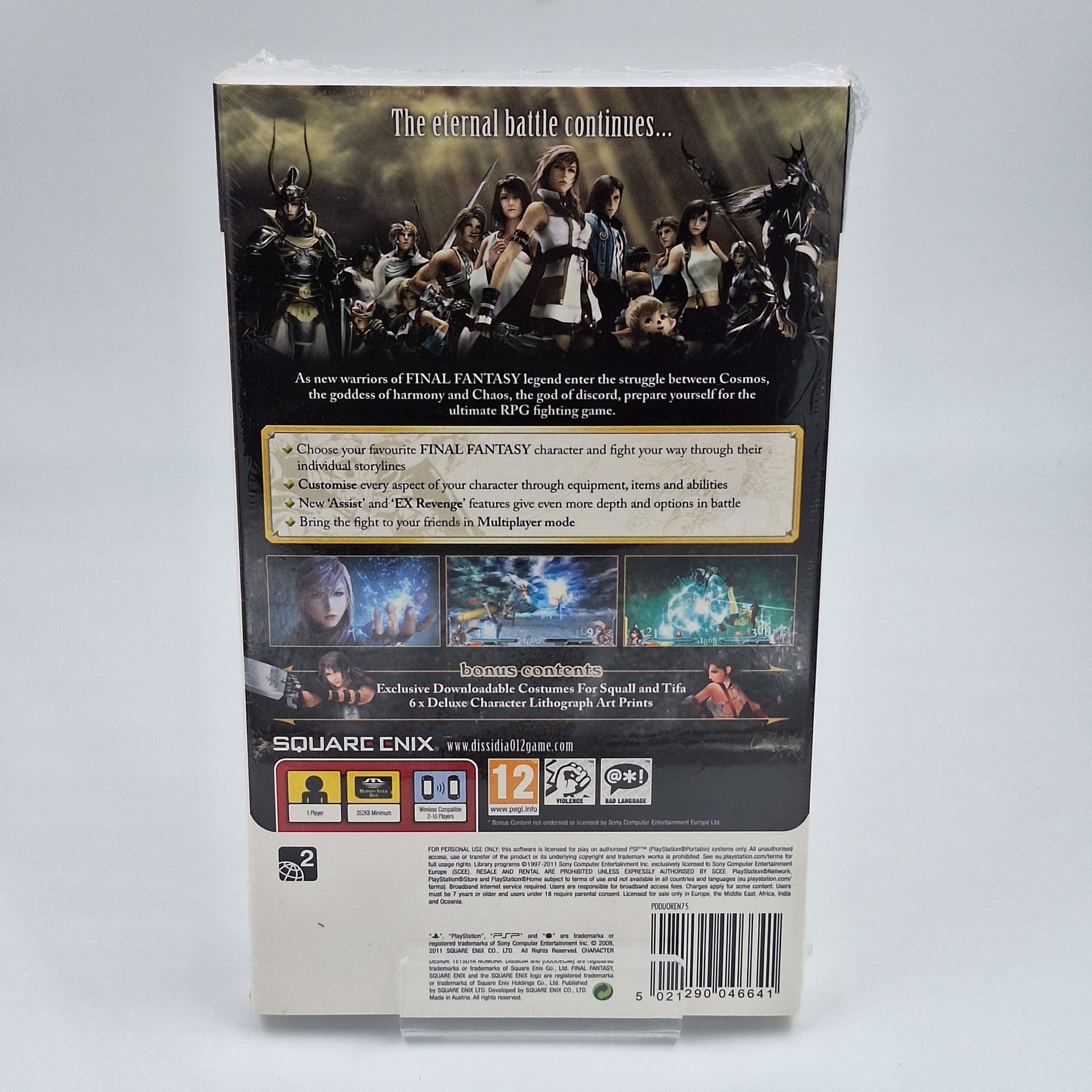 Final Fantasy Dissidia 012 Legacy Edition Sony PlayStation Portable PSP Neu Original versiegelt Originalfoto Cover Vorn