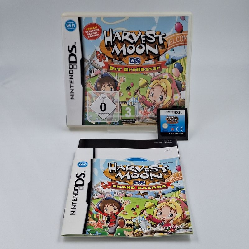 Harvest Moon Grand Bazaar Nintendo DS Gebraucht OVP Anleitung Modul Originalfoto