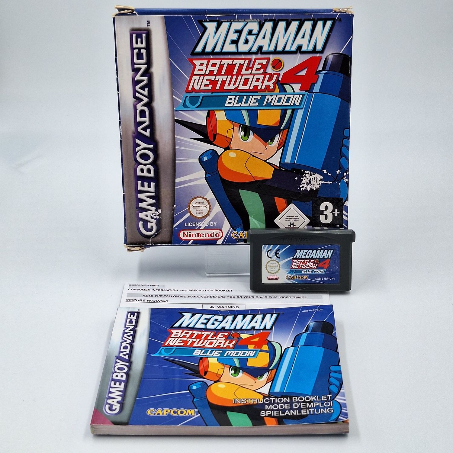 Mega Man Battle Network 4 Blue Moon Game Boy Advance GBA gebraucht OVP Anleitung