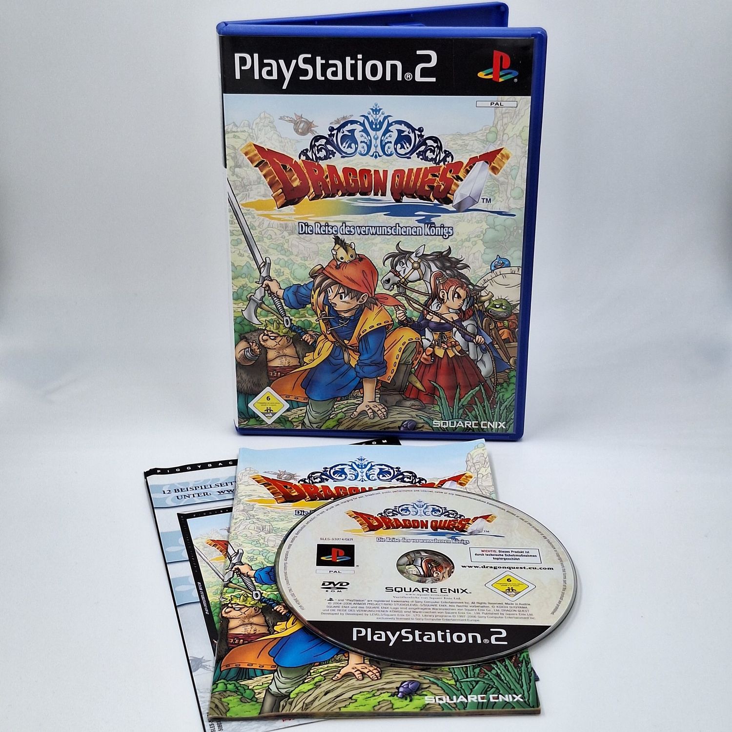 Dragon Quest VIII Die Reise des verwunschenen Königs PS2 Spiel in Originalverpackung mit Anleitung
