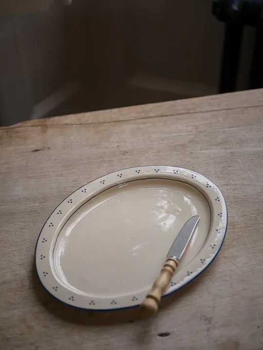 🌿 Breakfast Collection – Large Oval Platter &amp; Batter Bowl