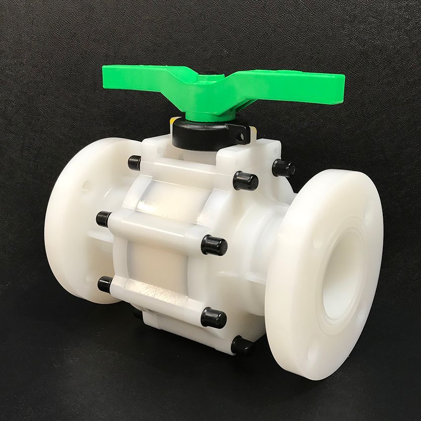 3"- 90mm SAFI Flanged PVDF Ball Valve with FPM Seals