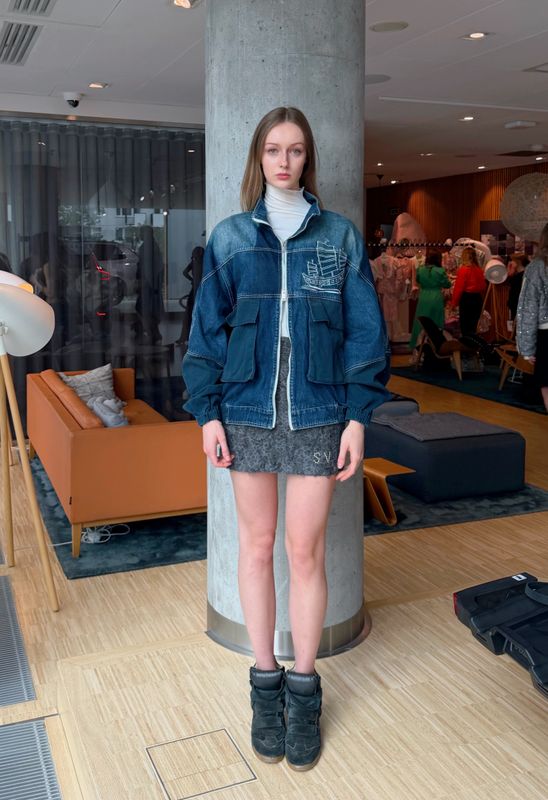 Passage Zip up Denim Jacket