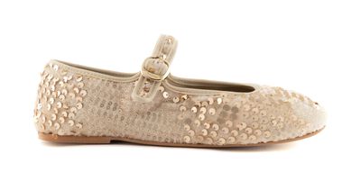PD Ballerina Beige/Gold Sequins