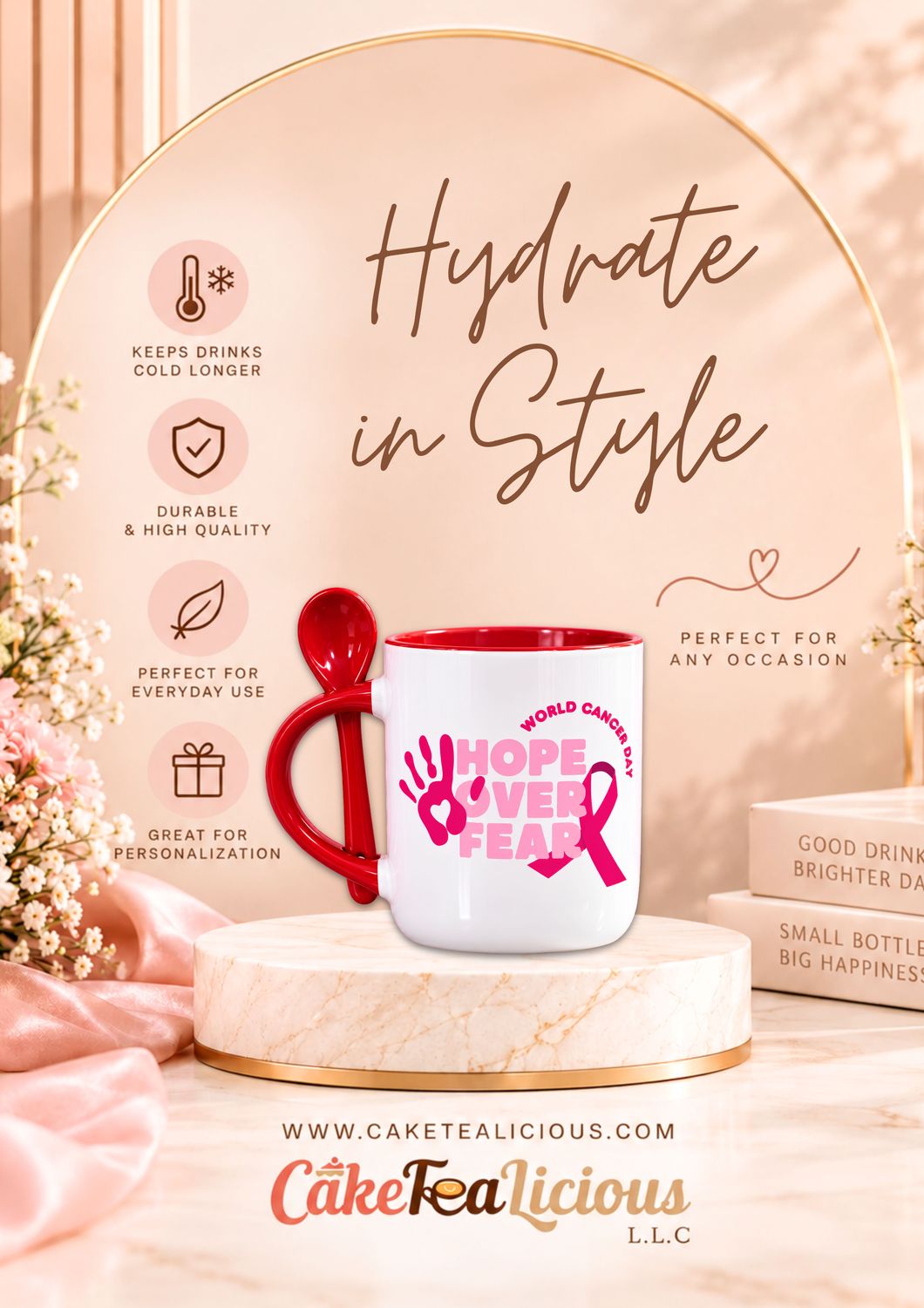 CERAMIC MUG WITH SPOON