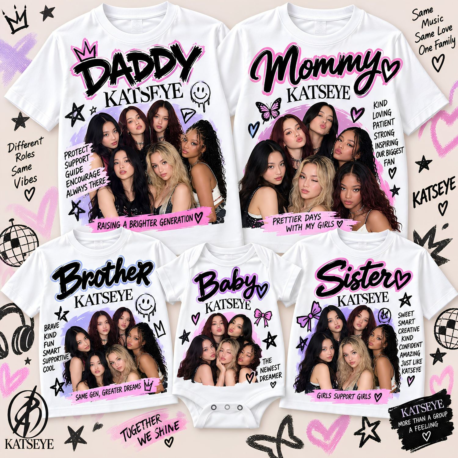 Katseye Family Theme Shirts