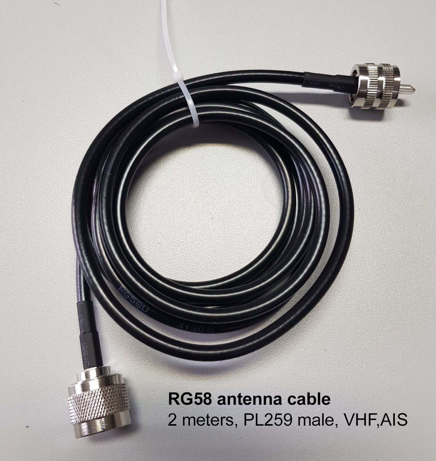 Antennenkabel RG58 2 Meter mit 2 PL259 Steckern
