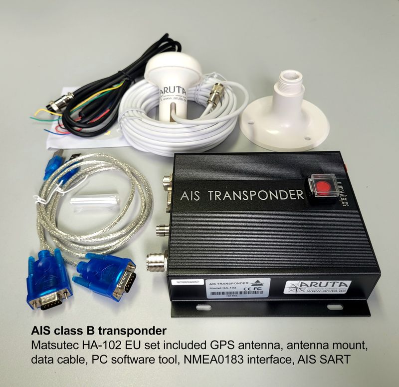 Matsutec HA-102EU AIS Class B EU Set Transponder Sender & Empfänger Matsutec HA-102EU AIS Class B EU Set Transponder Sender & Empfänger