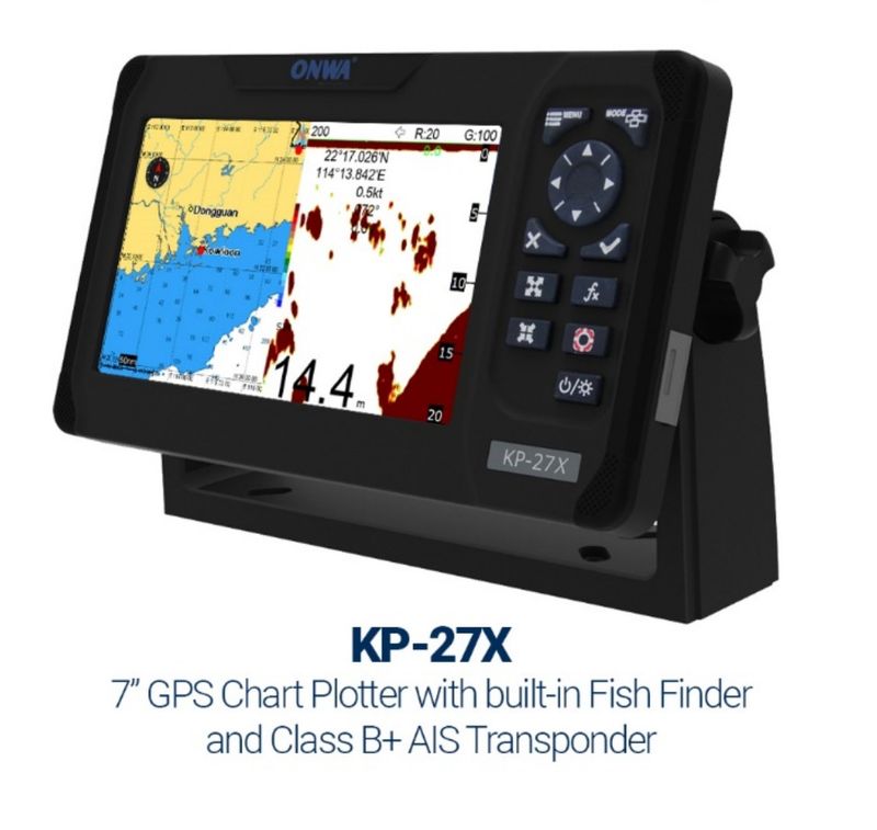 ONWA KP-27X AIS Class B Transponder + Chart Plotter Kartenplotter + Fishfinder ONWA KP-27X AIS Class B Transponder + Chart Plotter Kartenplotter + Fishfinder